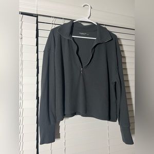 Abercrombie Soft A&F Cozy Zip Cropped Sweater